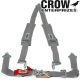 Crow Enterprizes Quick Release Grey Seat Belt 2 Inch Lap 2 Inch Padded Shoulders 3 Point V-Type