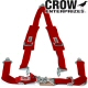 Crow Enterprizes Quick Release Red Seat Belt 2 Inch Lap 2 Inch Padded Shoulders 3 Point V-Type