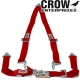 Crow Enterprizes Quick Release Red Seat Belt 2 Inch Lap 2 Inch Shoulders 3 Point V-Type