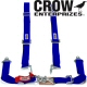 Crow Enterprizes Quick Release Blue Seat Belt 2 Inch Lap 2 Inch Shoulders 4 Point