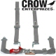 Crow Enterprizes Quick Release Grey Seat Belt 2 Inch Lap 2 Inch Shoulders 4 Point