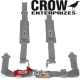 Crow Enterprizes Quick Release Grey Seat Belt 2 Inch Lap 2 Inch Padded Shoulders 4 Point