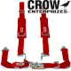 Crow Enterprizes Quick Release Red Seat Belt 2 Inch Lap 2 Inch Padded Shoulders 4 Point