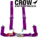 Crow Enterprizes Quick Release Purple Seat Belt 2 Inch Lap 2 Inch Shoulders 4 Point