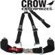 Crow Enterprizes Quick Release Black Seat Belt 3 Inch Lap 2 Inch Shoulders 3 Point Y-Type