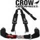 Crow Enterprizes Quick Release Black Seat Belt 3 Inch Lap 2 Inch Padded Shoulders 3 Point Y-Type