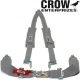 Crow Enterprizes Quick Release Grey Seat Belt 3 Inch Lap 2 Inch Padded Shoulders 3 Point V-Type