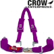 Crow Enterprizes Quick Release Purple Seat Belt 3 Inch Lap 2 Inch Padded Shoulders 3 Point V-Type