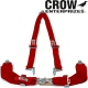 Crow Enterprizes Quick Release Red Seat Belt 3 Inch Lap 2 Inch Shoulders 3 Point V-Type