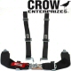 Crow Enterprizes Quick Release Black Seat Belt 3 Inch Lap 2 Inch Shoulders 4 Point