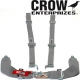 Crow Enterprizes Quick Release Grey Seat Belt 3 Inch Lap 2 Inch Shoulders 4 Point