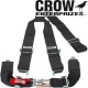 Crow Enterprizes Quick Release Black Seat Belt 3 Inch Lap 3 Inch Shoulders 3 Point Y-Type