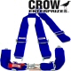 Crow Enterprizes Quick Release Blue Seat Belt 3 Inch Lap 3 Inch Shoulders 3 Point Y-Type