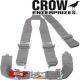 Crow Enterprizes Quick Release Grey Seat Belt 3 Inch Lap 3 Inch Shoulders 3 Point Y-Type