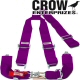 Crow Enterprizes Quick Release Purple Seat Belt 3 Inch Lap 3 Inch Shoulders 3 Point Y-Type