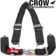 Crow Enterprizes Quick Release Black Seat Belt 3 Inch Lap 3 Inch Shoulders 3 Point V-Type