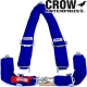 Crow Enterprizes Quick Release Blue Seat Belt 3 Inch Lap 3 Inch Shoulders 3 Point V-Type