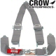 Crow Enterprizes Quick Release Grey Seat Belt 3 Inch Lap 3 Inch Shoulders 3 Point V-Type