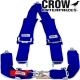 Crow Enterprizes Quick Release Blue Seat Belt 3 Inch Lap 3 Inch Padded Shoulders 3 Point V-Type