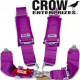 Crow Enterprizes Quick Release Purple Seat Belt 3 Inch Lap 3 Inch Padded Shoulders 4 Point