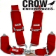 Crow Enterprizes Quick Release Red Seat Belt 3 Inch Lap 3 Inch Padded Shoulders 4 Point