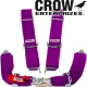 Crow Enterprizes Quick Release Purple Seat Belt 3 Inch Lap 3 Inch Shoulders 4 Point