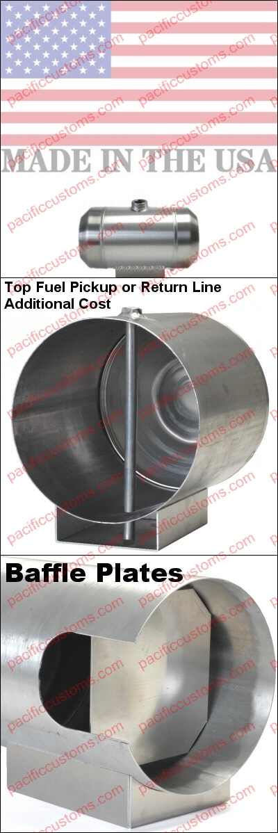Usa Made Spun Aluminum Custom Fuel Tank With Sump For Fuel Injection 8 Inch Diameter 16 Inches Cf