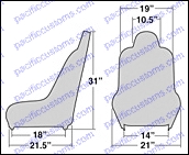 EMPI Race Trim Seat Dimensions