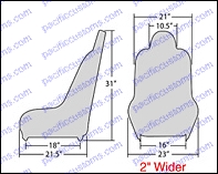 EMPI Race Trim Seat Dimensions