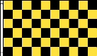 3 X 5 Foot Checkered Black And Yellow Flag