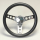 Grant Steering Wheel 11.5 Inch Diameter With A 3.75 Inch Dish Chrome 3 Spoke Poly Grip