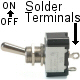 K4 Off / On 20 Amp Toggle Switch With Solder Terminals