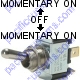 K4 Momentary On / Off / Momentary On 20 Amp Toggle Switch With Tab Terminals