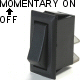 K4 Black 20 Amp Off / Momentary On Rectangular Rocker Switch With Tab Terminals