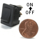K4 Micro Mini Black 10 Amp Off / On Square Rocker Switch With Tab Terminals