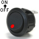 K4 Off / On 10 Amp Round Rocker Switch The Dot Lights Up Red When Switch Is Turned On