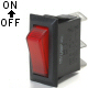 K4 Off / On 20 Amp Rectangular Rocker Switch Lights Up Red When Switch Is Turned On