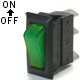 K4 Off / On 20 Amp Rectangular Rocker Switch Lights Up Green When Switch Is Turned On