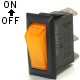 K4 Off / On 20 Amp Rectangular Rocker Switch Lights Up Amber When Switch Is Turned On