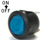 K4 Off / On 10 Amp Round Rocker Switch Lights Up Blue When Switch Is Turned On