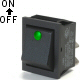 K4 Off / On 16 Amp Square Rocker Switch The Dot Lights Up Green When Switch Is Turned On