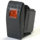 Contura II Soft Black 12 Volt 20 Amp Off / On Rocker Switch Illuminated Amber When Switch Is On