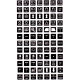 84 Individual Contura Illuminated Switch Legend Stickers Clear With Black Background