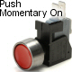 K4 Red 10 Amp Push Momentary On Push Button Switch With Tab Terminals