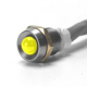 K4 Standard Amber LED Indicator Light With Chrome Bezel 20 mcd Light Output