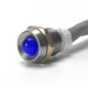 K4 Standard Blue LED Indicator Light With Chrome Bezel 60 mcd Light Output