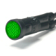 K4 Mini Green Indicator Warning Light Clips Into 5/16 Inch Hole Non Replaceable Bulb Black Bezel