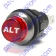 K4 Large Red Alt Engraved For Alternator Indicator Warning Light Bolts Into A 3/4 Inch Hole