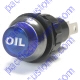 K4 Large Blue Oil Engraved For Oil Pressure Indicator Warning Light Bolts Into A 3/4 Inch Hole