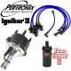 Pertronix Ignitor 2 Billet Distributor Kit Black Flame Thrower 2 Coil Blue Plug Wires Black Cap